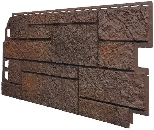 Фасадная панель VOX Sandstone (Сандстоун) в темно-коричневом цвете купить в Славянске-на-Кубани