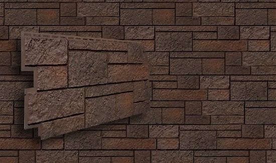 Фасадная панель VOX Sandstone (Сандстоун) в темно-коричневом цвете купить в Славянске-на-Кубани