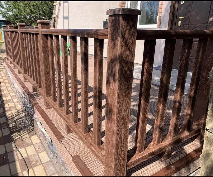 Перила FAYNAG из ДПК WOOD цвета венге купить в Славянске-на-Кубани