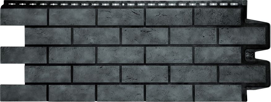 Фасадная панель Grand Line, Состаренный кирпич Design Plus, Антрацит с черным швом купить в Славянске-на-Кубани