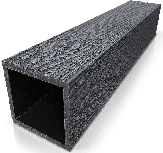 Столб ДПК 3D GardenParkett с текстурой дерева в цвете Графит купить в Славянске-на-Кубани