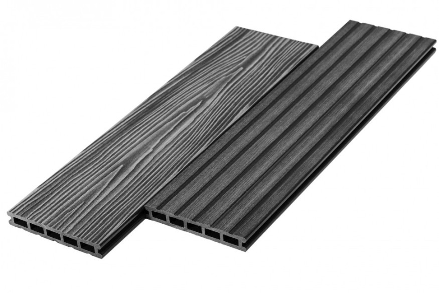 Террасная доска из ДПК RusDecking Unodeck Mogano - Цвет графит купить в Славянске-на-Кубани