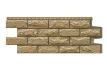 Фасадные панели Grand Line, Колотый камень Design, Песочный (шов RAL 7006)