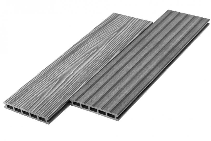 Террасная доска из ДПК RusDecking Unodeck Mogano - Цвет Серый купить в Славянске-на-Кубани