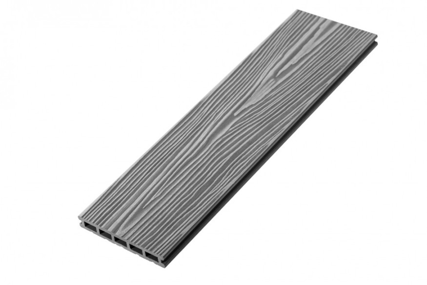 Террасная доска из ДПК RusDecking Unodeck Mogano - Цвет Серый купить в Славянске-на-Кубани