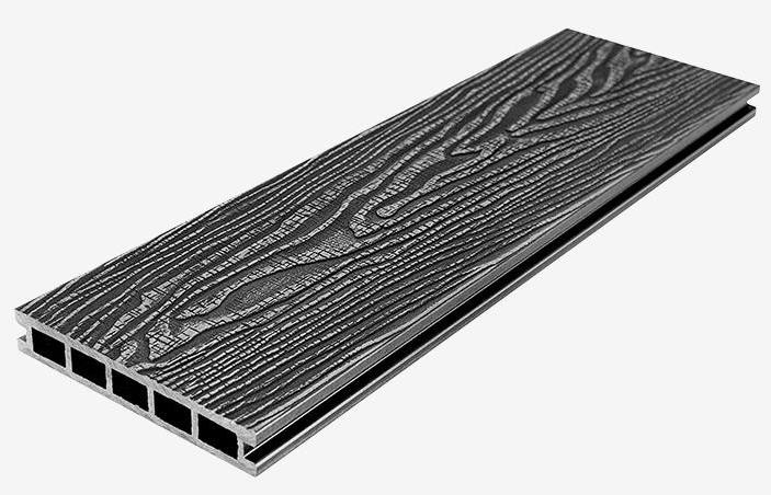 Террасная доска из композитного материала RusDecking Unodeck Vintage - Цвет Графит купить в Славянске-на-Кубани