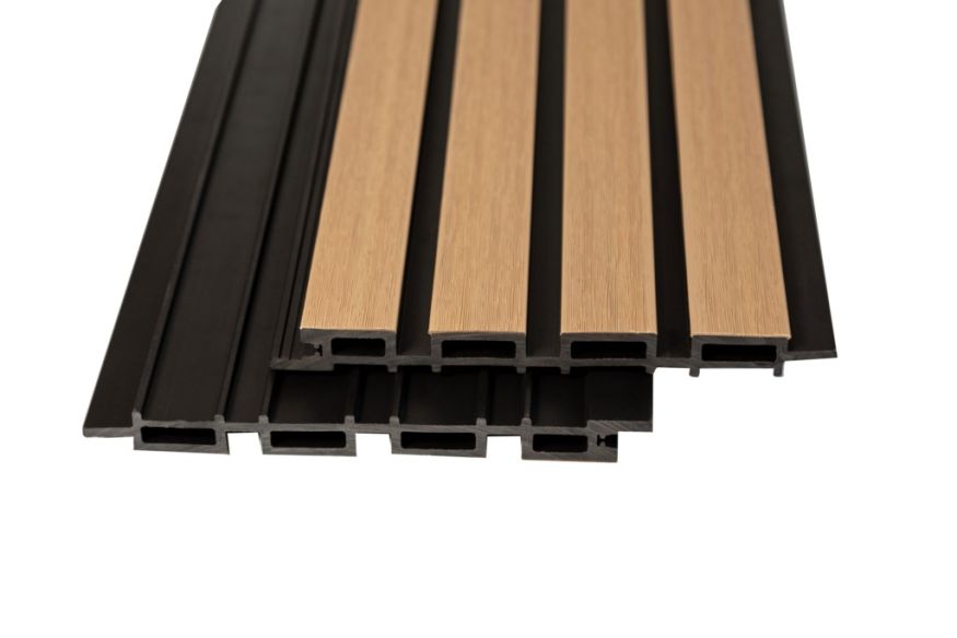 Реечная фасадная панель Ecodecking Скай Коэкструзия Бук купить в Славянске-на-Кубани