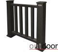 Ограждение из ДПК Outdoor Classic 3D STORM черного цвета купить в Славянске-на-Кубани