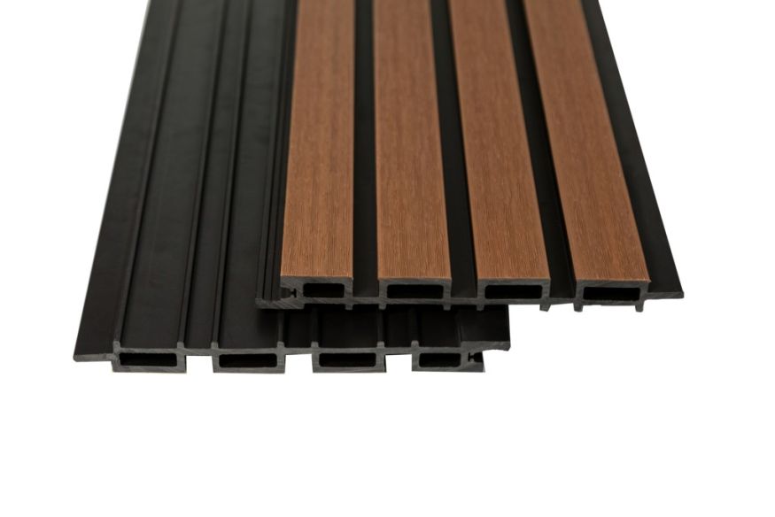 Реечная фасадная панель Ecodecking Скай Коэкструзия Тик купить в Славянске-на-Кубани