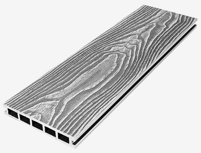 Террасная доска из ДПК RusDecking Unodeck Vintage - Цвет: Серый купить в Славянске-на-Кубани