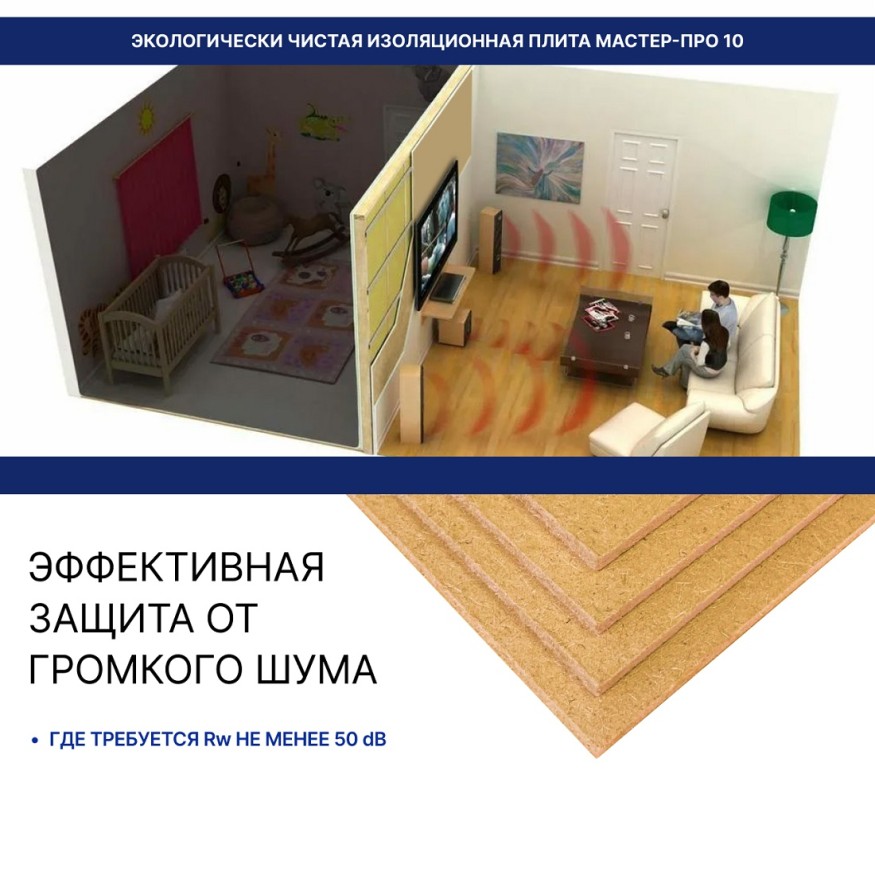 Хвойная звукоизоляция для гипсокартона #ЖИВИГРОМЧЕ! 800x600x12 мм (3,84 м²). купить в Славянске-на-Кубани