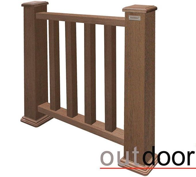 Ограждение из ДПК Outdoor Classic 3D STORM в коричневом миксе. купить в Славянске-на-Кубани