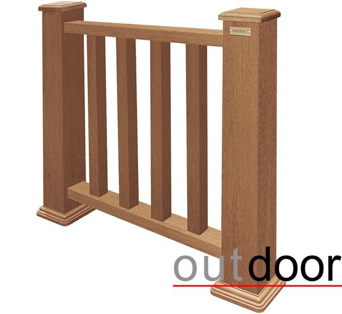 Ограждение из ДПК Outdoor Классик 3D STORM дубовый. купить в Славянске-на-Кубани
