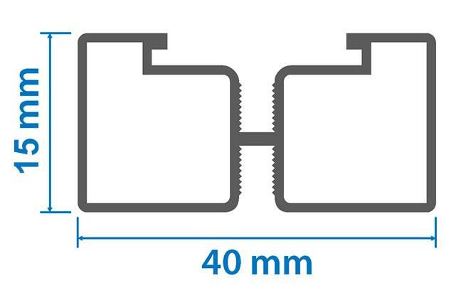 Алюминиевая опорная лага KRONEX Slim 40x15x3000 мм купить в Славянске-на-Кубани