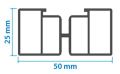 Алюминиевая несущая лага KRONEX 50x25x3000 мм купить в Славянске-на-Кубани
