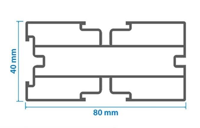 Алюминиевая лага KRONEX 80x40x3000 мм конструктивная купить в Славянске-на-Кубани