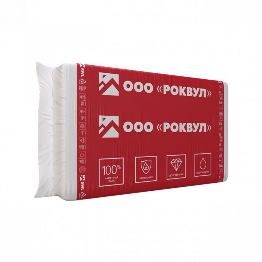 Утеплитель Роквул Каркас Баттс 50мм, 12 плит, 7.2м2, 600х1000мм, 0.36м3 Rockwool купить в Славянске-на-Кубани