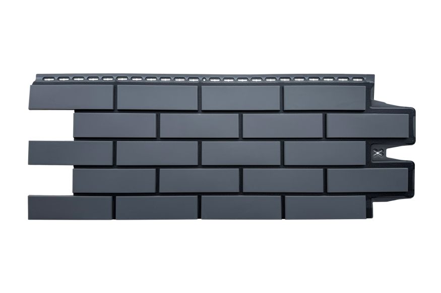 Фасадные панели Grand Line, Клинкерный кирпич Design, Графит, шов RAL 9005 купить в Славянске-на-Кубани