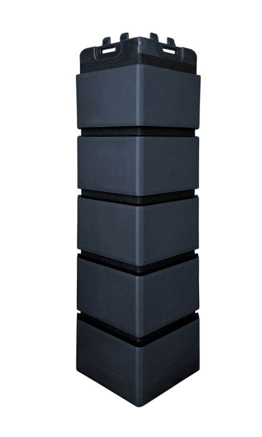 Угол наружный Grand Line, Клинкерный кирпич Design, Графит, шов RAL 9005 купить в Славянске-на-Кубани