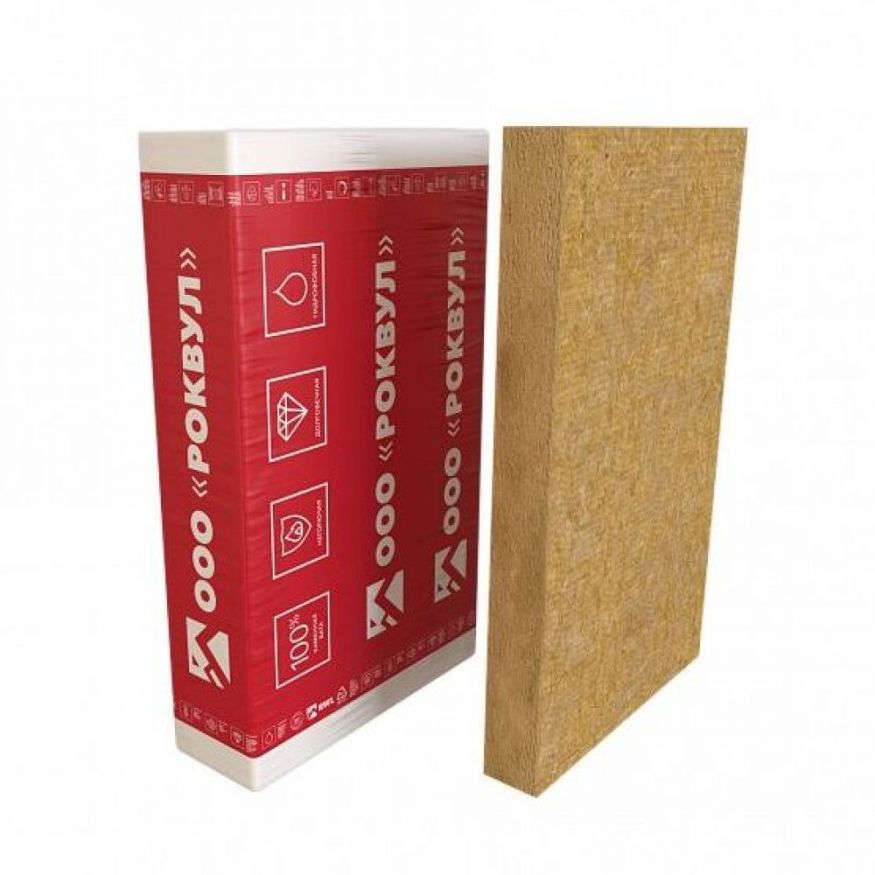 Утеплитель Rockwool Фасад Баттс ОПТИМА 100мм, 2 плиты, 1.44м2, 600х1200мм, 0.144м3 Rockwool купить в Славянске-на-Кубани