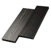 Террасная доска ДПК NanoWood New 3D тиснение + вельвет Графит