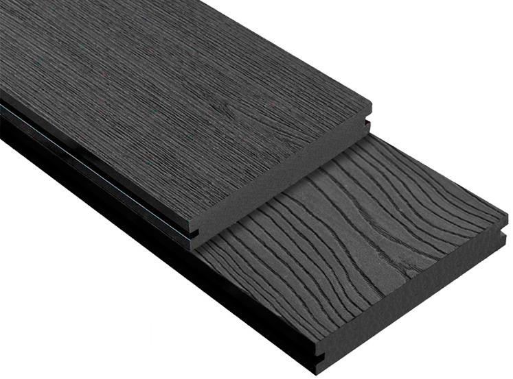 Террасная доска DPK Outdoor 3D полнотелая STORM/OCEAN BLACK черного цвета купить в Славянске-на-Кубани