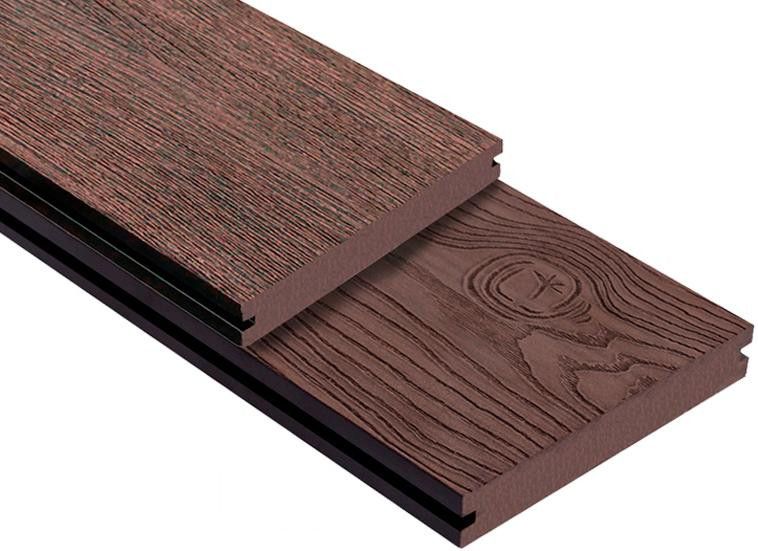 Террасная доска ДПК Outdoor 3D сплошная STORM/OCEAN BROWN коричневая смешанная купить в Славянске-на-Кубани