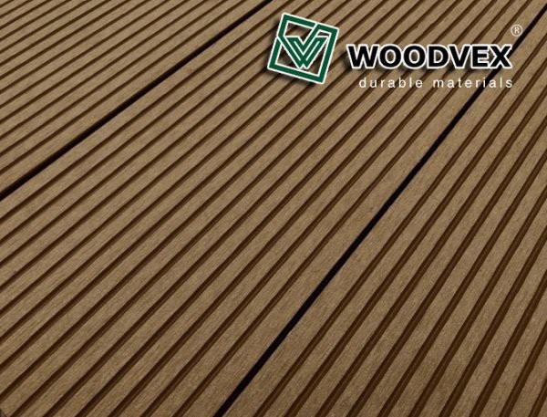 Террасная доска WOODVEX Select из ДПК темно-коричневого цвета купить в Славянске-на-Кубани